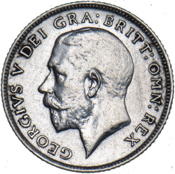 1915 Sixpence - George V British Silver Coin - Nice