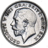 1915 Sixpence - George V British Silver Coin - Nice