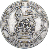 1917 Sixpence - George V British Silver Coin