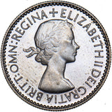 1953 Proof Sixpence - Elizabeth II British  Coin - Superb