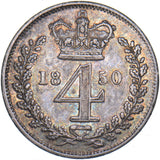 1850 Maundy Fourpence - Victoria British Silver Coin - Very Nice