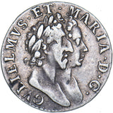 1689 Threepence - William & Mary British Silver Coin - Nice