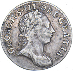 1763 Threepence - George III British Silver Coin