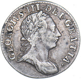 1763 Threepence - George III British Silver Coin