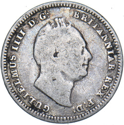 1834 Threepence - William IV British Silver Coin