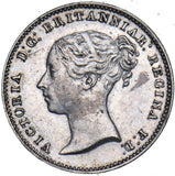 1849 Threepence - Victoria British Silver Coin - Very Nice