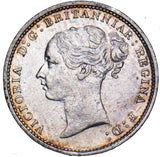 1886 Threepence - Victoria British Silver Coin - Nice