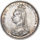 1889 Threepence - Victoria British Silver Coin - Very Nice