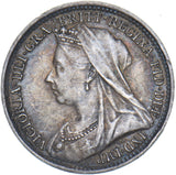 1894 Threepence - Victoria British Silver Coin - Very Nice