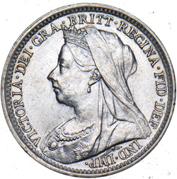 1897 Threepence - Victoria British Silver Coin - Very Nice