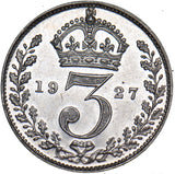 1927 Maundy Threepence - George V British Silver Coin - Superb