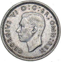 1942 Silver Threepence - George VI British Coin