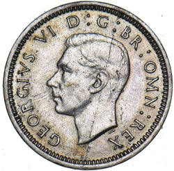 1943 Silver Threepence - George VI British Coin - Nice