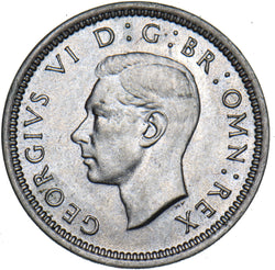 1944 Silver Threepence - George VI British Coin - Superb