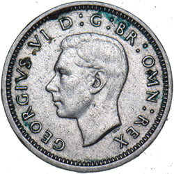 1944 Silver Threepence - George VI British Coin - Nice