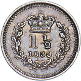 1838 Threehalfpence - Victoria British Silver Coin - Nice