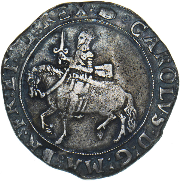 1636-8 Halfcrown (3a1, tun) - Charles I British Silver Hammered Coin - Nice