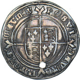 1551-3 Shilling (mm. y, holed) - Edward VI British Silver Hammered Coin