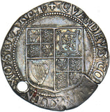 1604-5 Shilling (lis, holed) - James I British Silver Hammered Coin