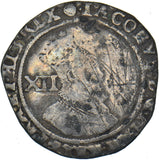 1605-6 Shilling (mm. rose) - James I British Silver Hammered Coin
