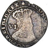 1603 Sixpence - James I British Silver Hammered Coin