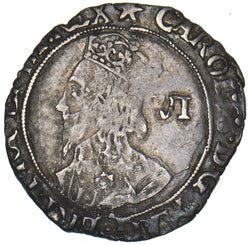 1640-1 Sixpence - Charles I British Silver Hammered Coin - Nice