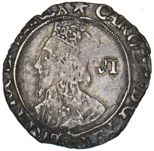1640-1 Sixpence - Charles I British Silver Hammered Coin - Nice