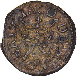 1603-25 Farthing (Harrington Type) - James I British Hammered Copper Coin