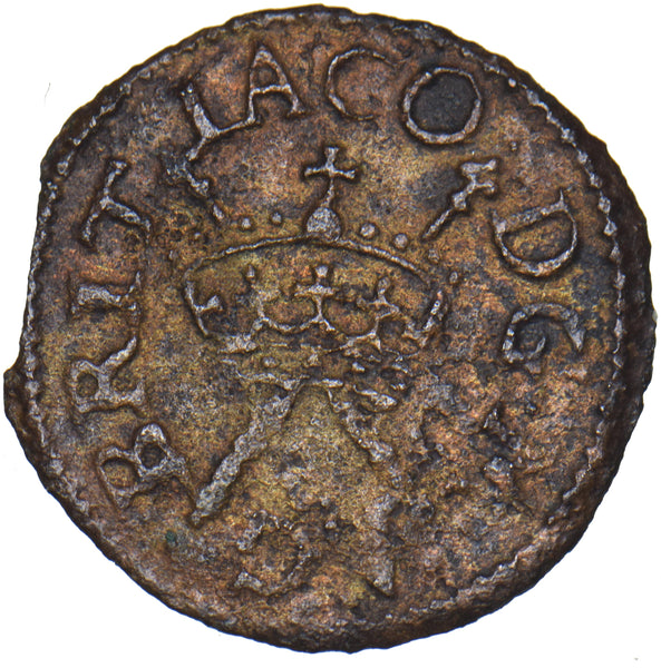 1603-25 Farthing (Harrington Type) - James I British Hammered Copper Coin