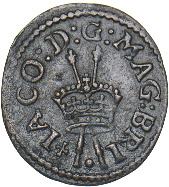 1603-25 Farthing (Oval Lennox) - James I British Hammered Copper Coin - Nice