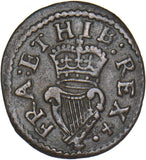1603-25 Farthing (Oval Lennox) - James I British Hammered Copper Coin - Nice