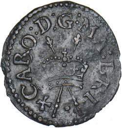 1625-49 Farthing (Richmond 7) - Charles I British Hammered Copper Coin - Nice