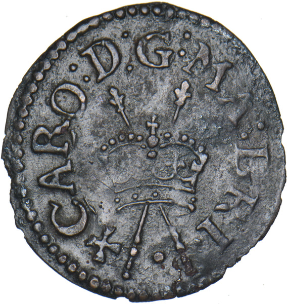 1625-49 Farthing (Richmond 7) - Charles I British Hammered Copper Coin - Nice