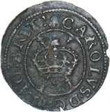 1625-49 Farthing (Maltavers) - Charles I British Hammered Copper Coin - Nice