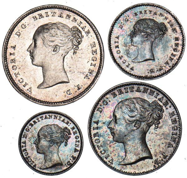 1853 Maundy Set - Victoria British  Coin - Superb