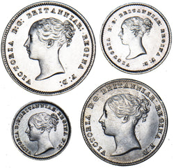 1861 Maundy Set - Victoria British Silver Coins - Very Nice