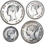 1861 Maundy Set - Victoria British Silver Coins - Very Nice