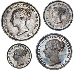 1877 Maundy Set (With Dated Case) - Victoria British Silver Coins - Superb