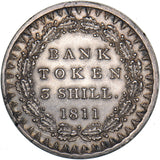 1811 3 Shillings Bank Token - George III British Silver Coin - Very Nice