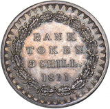 1811 3 Shillings Bank Token - George III British Silver Coin - Very Nice