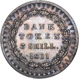 1811 3 Shillings Bank Token - George III British Silver Coin - Very Nice