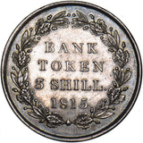 1815 3 Shillings Bank Token - George III British Silver Coin - Very Nice