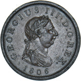 1806 Penny - George III British Copper Coin - Very Nice