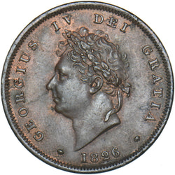 1826 Penny - George IV British Copper Coin - Very Nice