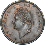 1826 Penny - George IV British Copper Coin - Very Nice