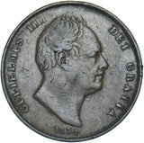 1834 Penny - William IV British Copper Coin - Nice