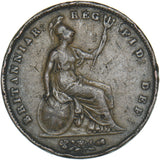 1844 Penny - Victoria British Copper Coin