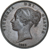 1853 Penny (OT) - Victoria British Copper Coin - Superb