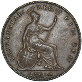 1857 Penny (PT) - Victoria British Copper Coin - Very Nice