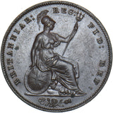 1857 Penny (OT) - Victoria British Copper Coin - Very Nice